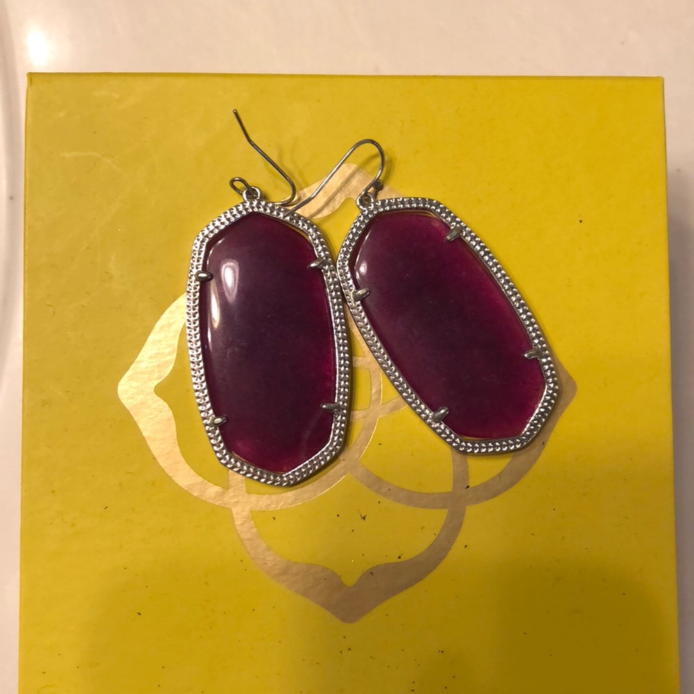 Kendra Scott Purple and Silver Earrings